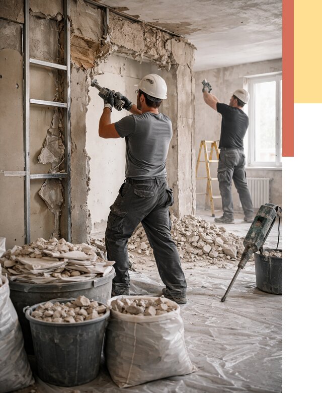 Демонтажные работы в Михайловке от 2745 руб. — услуги и цена под ключ | ОТДЕЛОЧНИК-Мхл