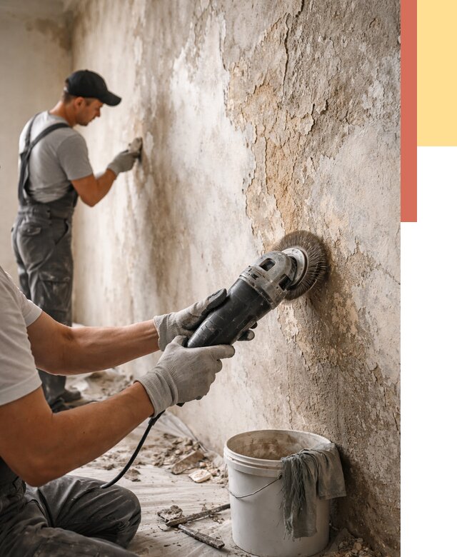 Снятие и удаление краски со стен в Михайловке от 2135 руб. — ОТДЕЛОЧНИК-Мхл