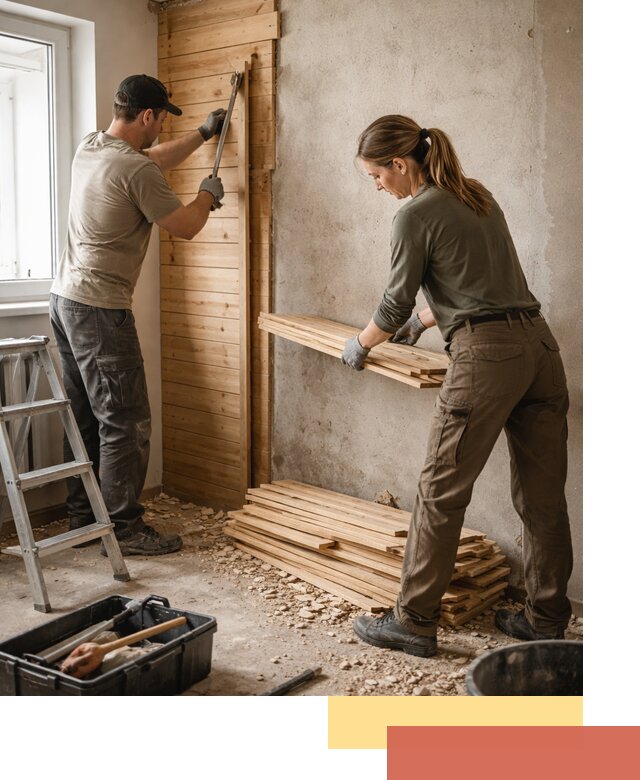 Демонтаж вагонки со стен в Михайловке — профессиональный демонтаж