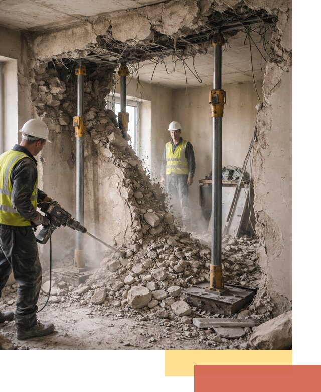 Снос несущих стен в Михайловке с гарантией безопасности и качества