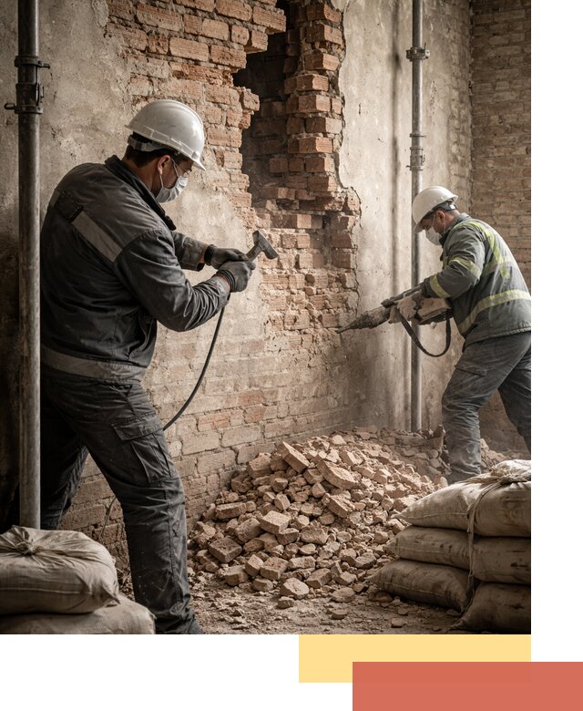 Демонтаж кирпичных стен в Михайловке быстро и безопасно