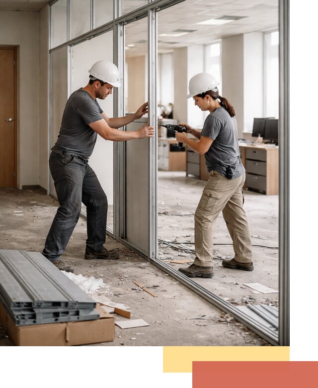 Демонтаж алюминиевых перегородок в Михайловке быстро и аккуратно