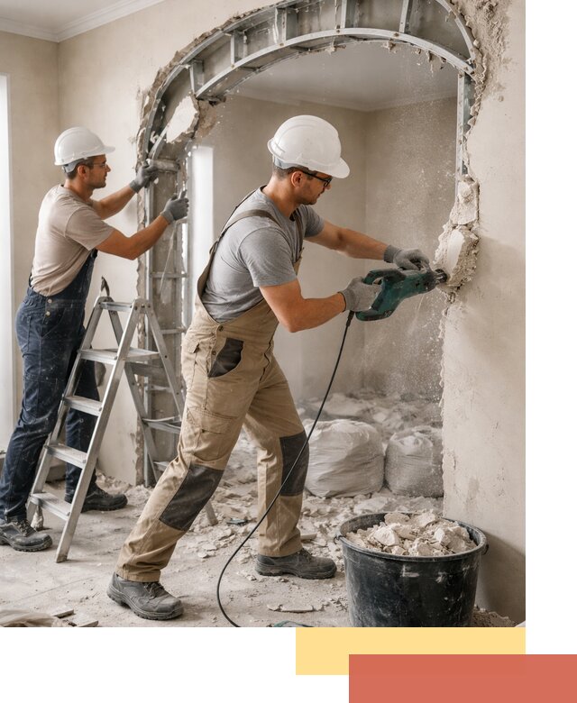 Демонтаж гипсокартонной арки в Михайловке быстро и аккуратно