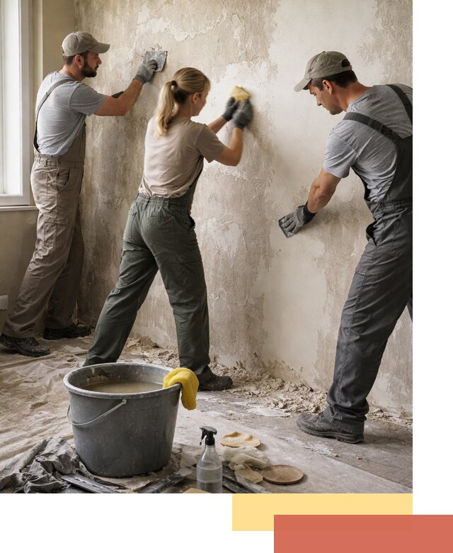 Очистка стен от клея и грунтовки в Михайловке качественно и быстро