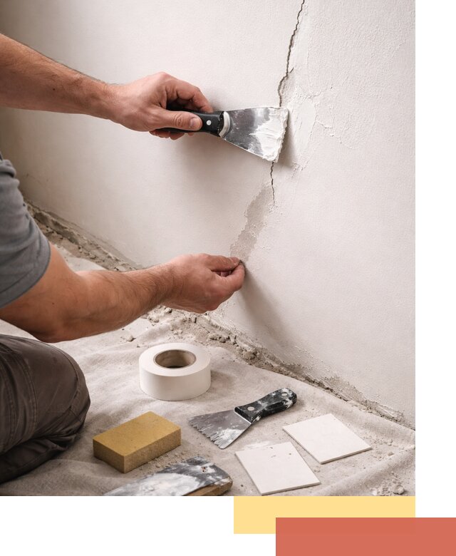 Заделка трещин и сколов в стенах и потолках в Михайловке