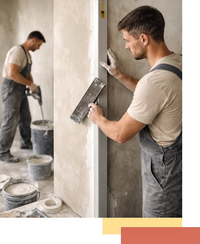 Выведение углов стен в Михайловке: монтаж и оштукатуривание