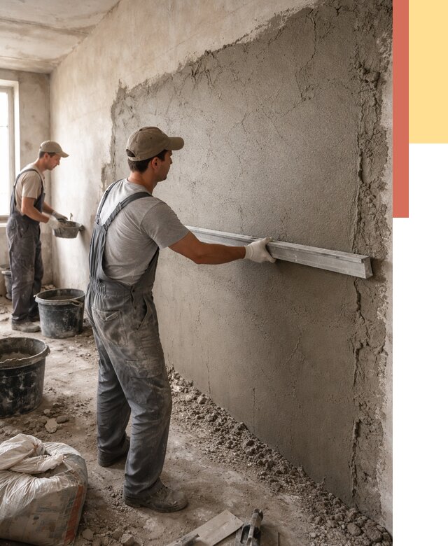 Цементная штукатурка стен в Михайловке от 4575 руб/м2 — быстро и недорого | ОТДЕЛОЧНИК-Мхл