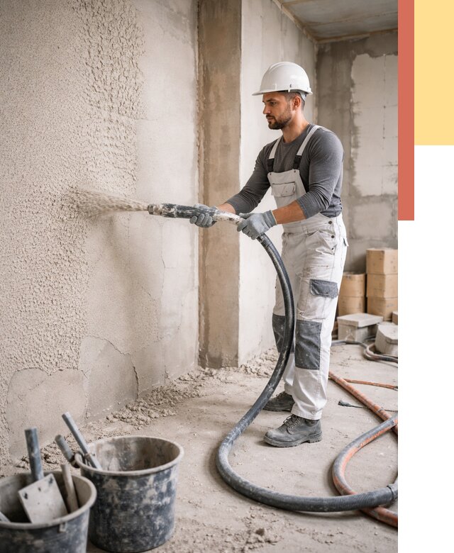 Машинная штукатурка стен в Михайловке под ключ от 6609 руб./м2 | ОТДЕЛОЧНИК-Мхл