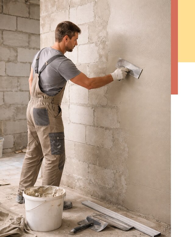 Штукатурка стен из газобетона в Михайловке от 2135 руб./м2 — быстро и недорого | ОТДЕЛОЧНИК-Мхл