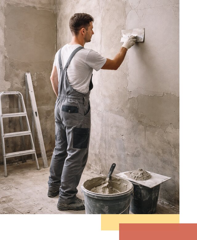 Штукатурка стен в ванной под ключ в Михайловке