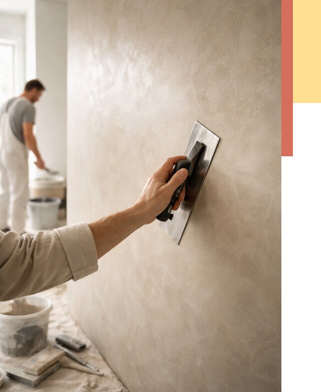 Венецианская штукатурка в Михайловке от 3558 руб/м² — нанесение стен под ключ | ОТДЕЛОЧНИК-Мхл