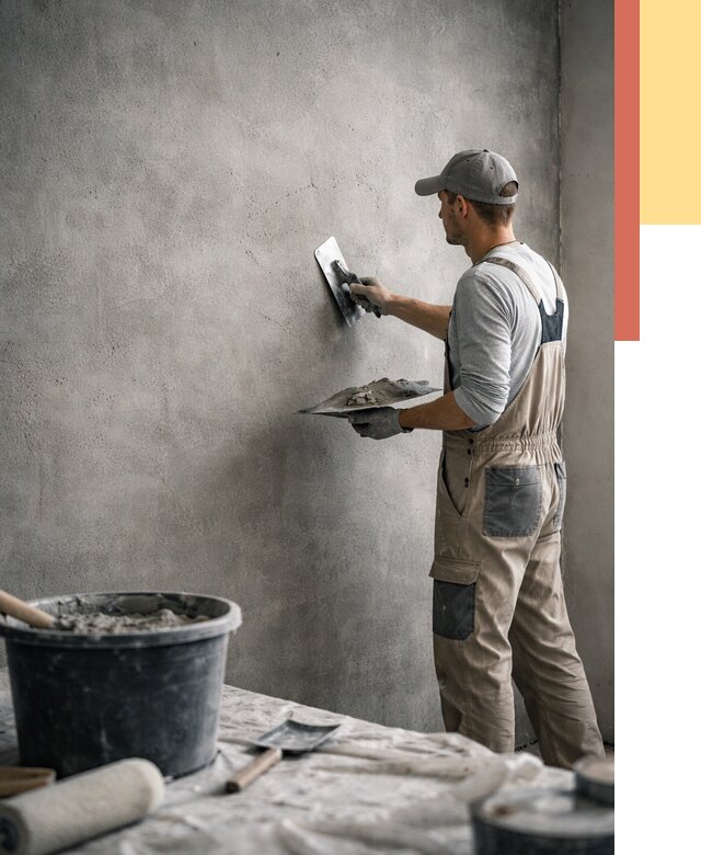 Декоративная штукатурка под бетон в Михайловке от 2542 руб./м² — нанесение под ключ | ОТДЕЛОЧНИК-Мхл