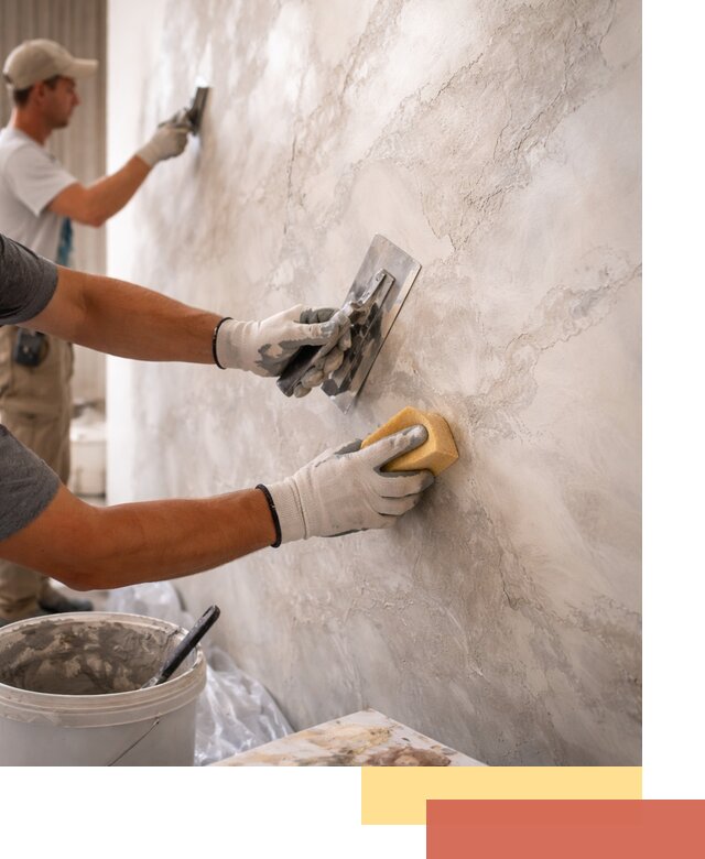 Декоративная штукатурка под мрамор в Михайловке для стен и потолков