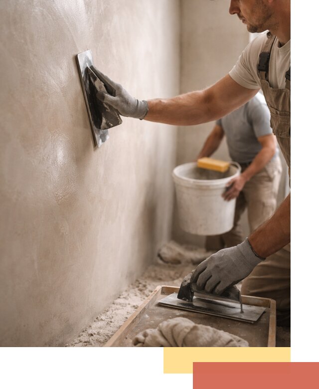 Нанесение марокканской штукатурки таделакт в Михайловке