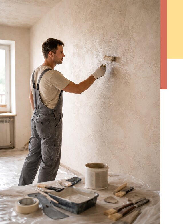 Нанесение лессирующей краски по декоративке в Михайловке от 1779 руб. | ОТДЕЛОЧНИК-Мхл