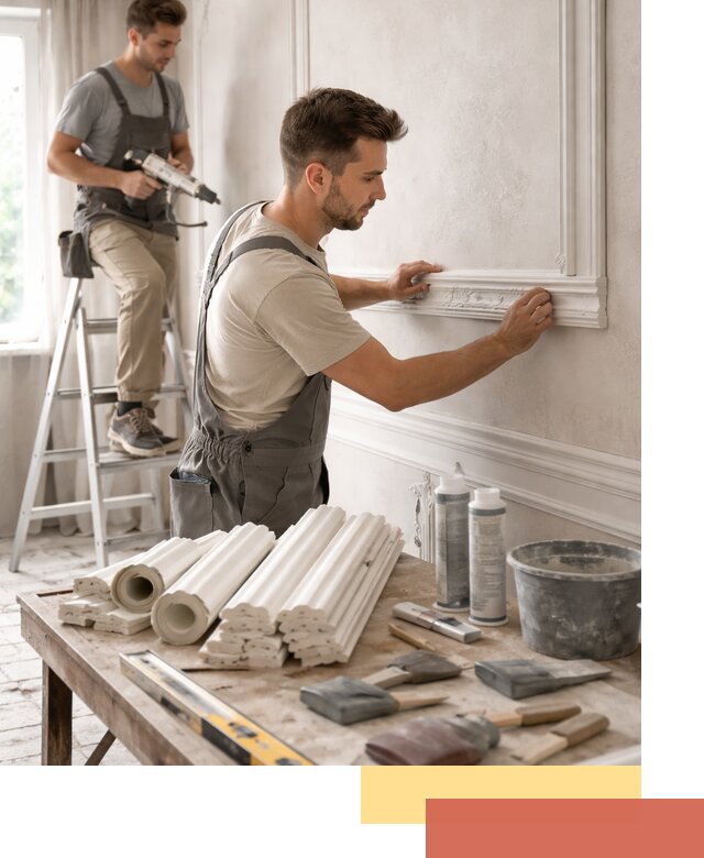 Монтаж лепнины на стены в Михайловке профессионально и качественно