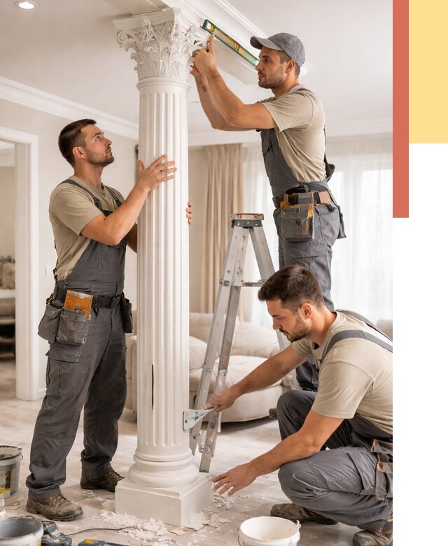 Установка декоративных колонн в Михайловке от 12200 руб. под ключ | ОТДЕЛОЧНИК-Мхл