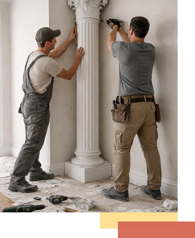 Установка декоративных колонн в Михайловке под ключ