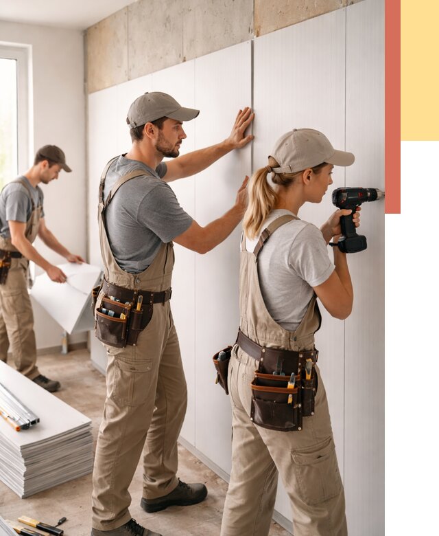 Монтаж ПВХ панелей на стены в Михайловке от 458 руб/м2 — быстро и недорого | ОТДЕЛОЧНИК-Мхл