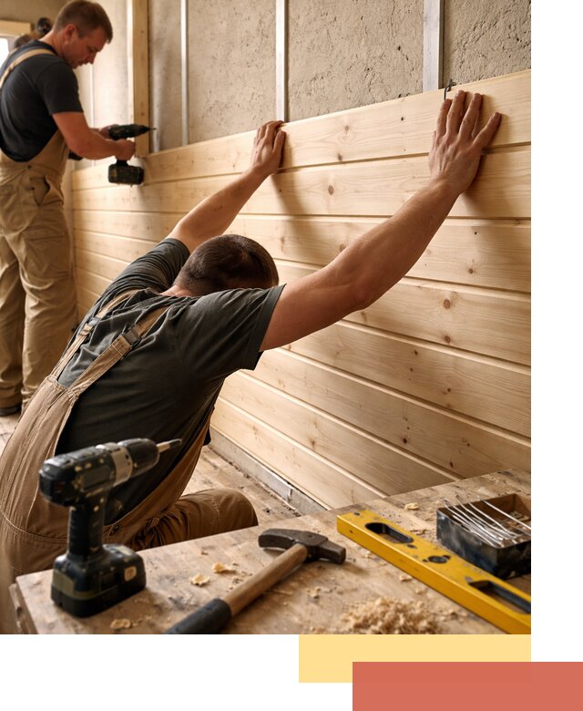 Монтаж деревянной вагонки на стены в Михайловке быстро и качественно