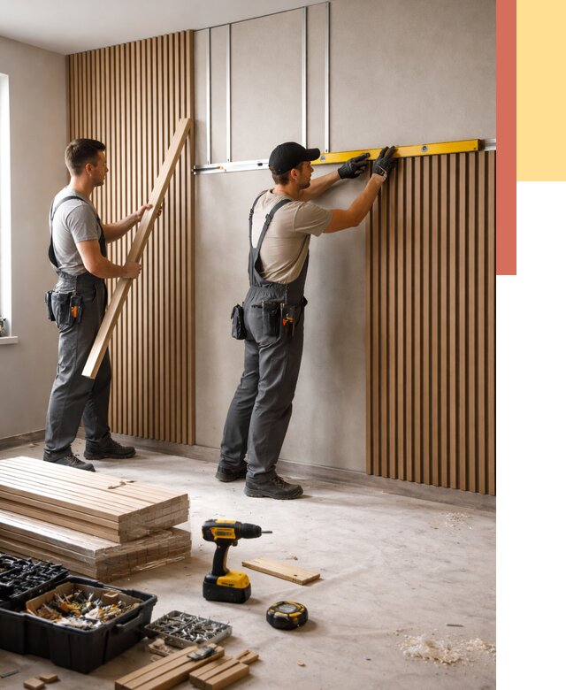 Монтаж реечных панелей на стены в Михайловке от 1220 руб. — быстро и недорого | ОТДЕЛОЧНИК-Мхл