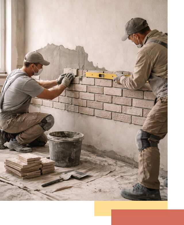 Монтаж декоративного кирпича профессионально в Михайловке