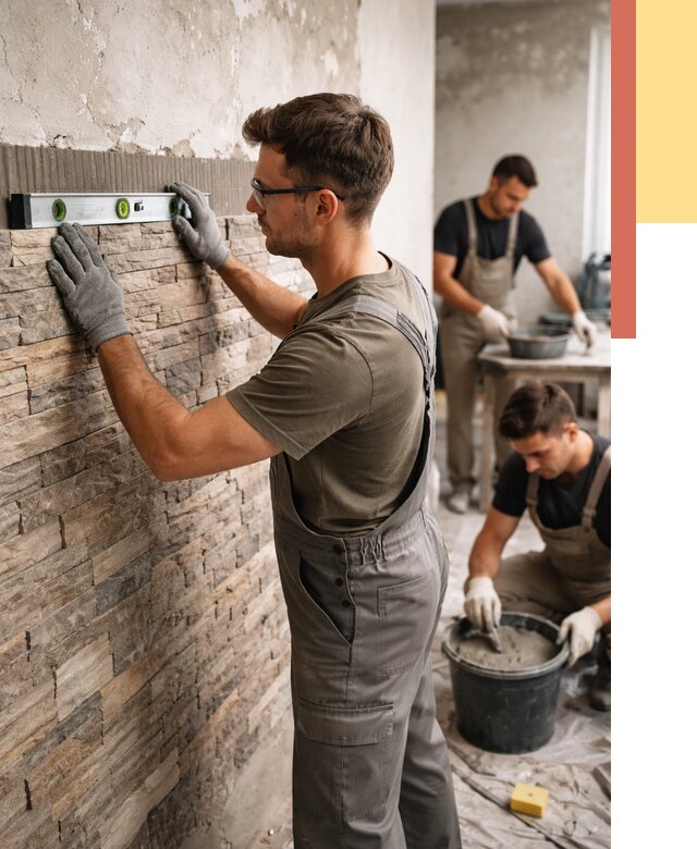 Монтаж искусственного камня в Михайловке от 4575 руб. под ключ | ОТДЕЛОЧНИК-Мхл