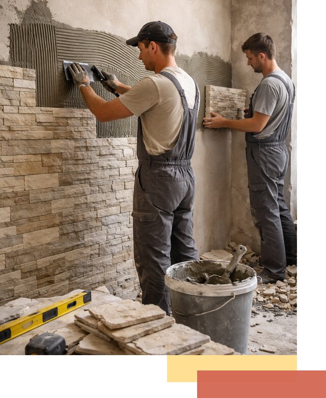 Монтаж искусственного камня в Михайловке — облицовка стен и фасадов