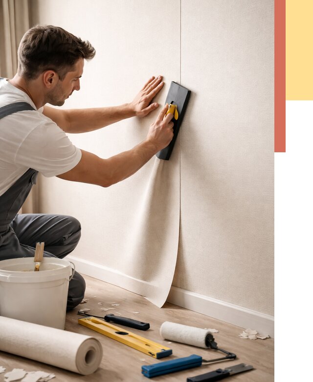 Поклейка виниловых обоев в Михайловке от 4575 руб. | Быстро и недорого — ОТДЕЛОЧНИК-Мхл