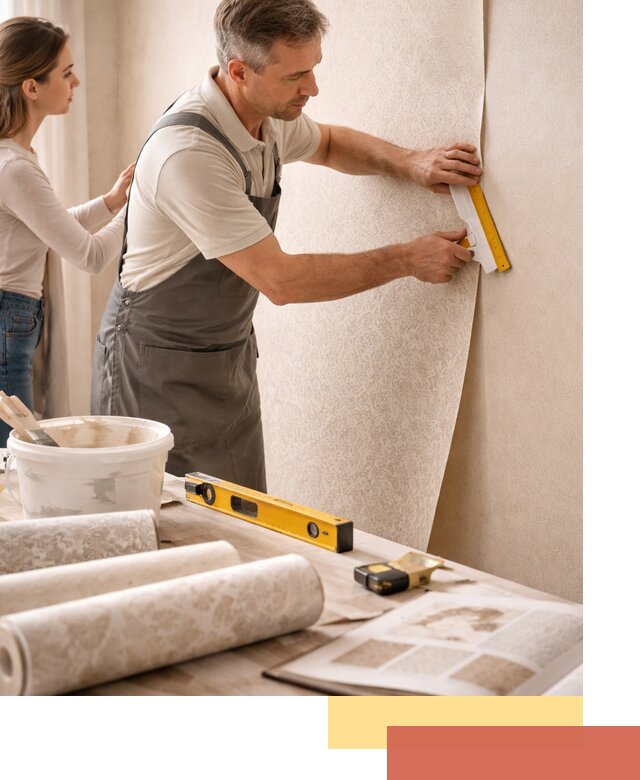 Поклейка обоев с подбором рисунка в Михайловке