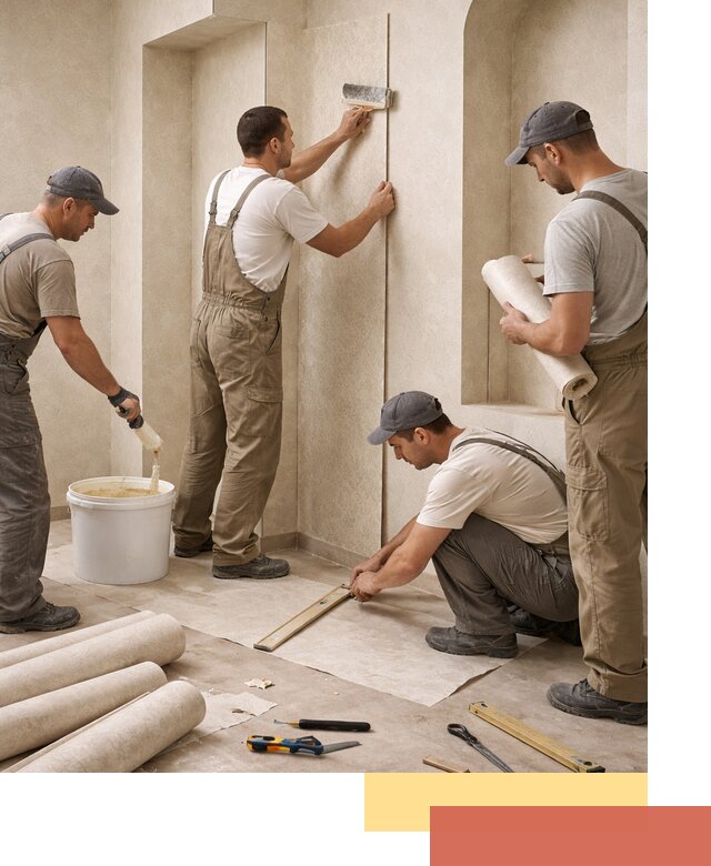 Поклейка обоев на сложные стены и неровные поверхности в Михайловке