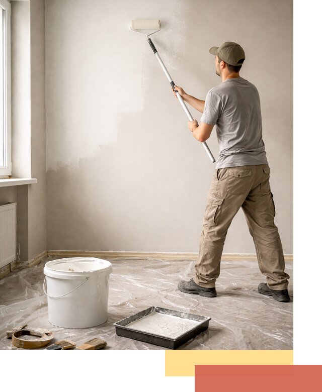 Покраска стен латексной краской в Михайловке качественно и быстро