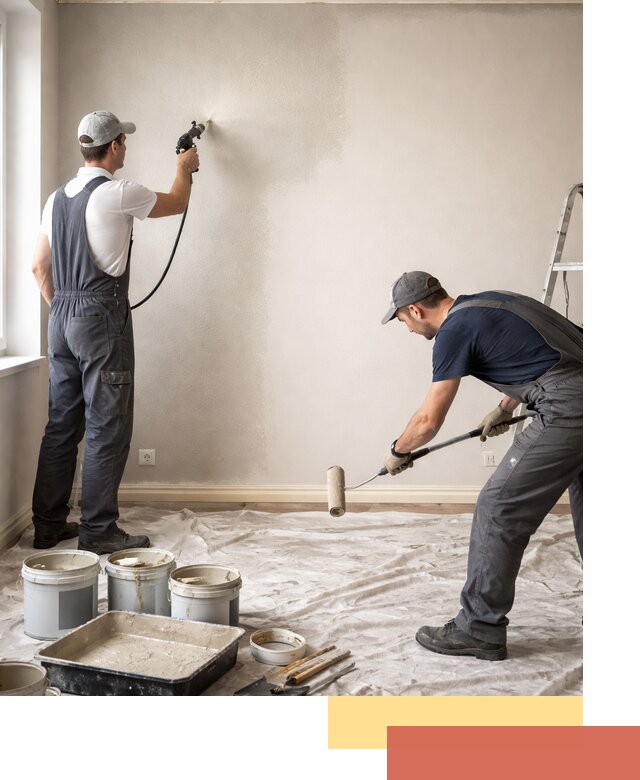 Покраска стен моющейся краской и защита поверхностей в Михайловке