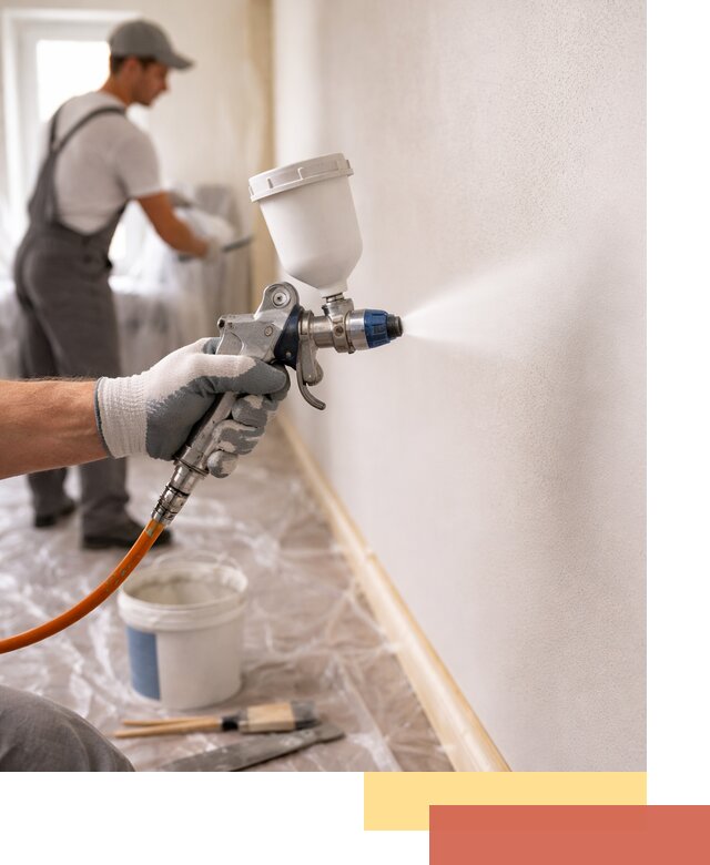 Покраска стен краскопультом в Михайловке быстро и качественно