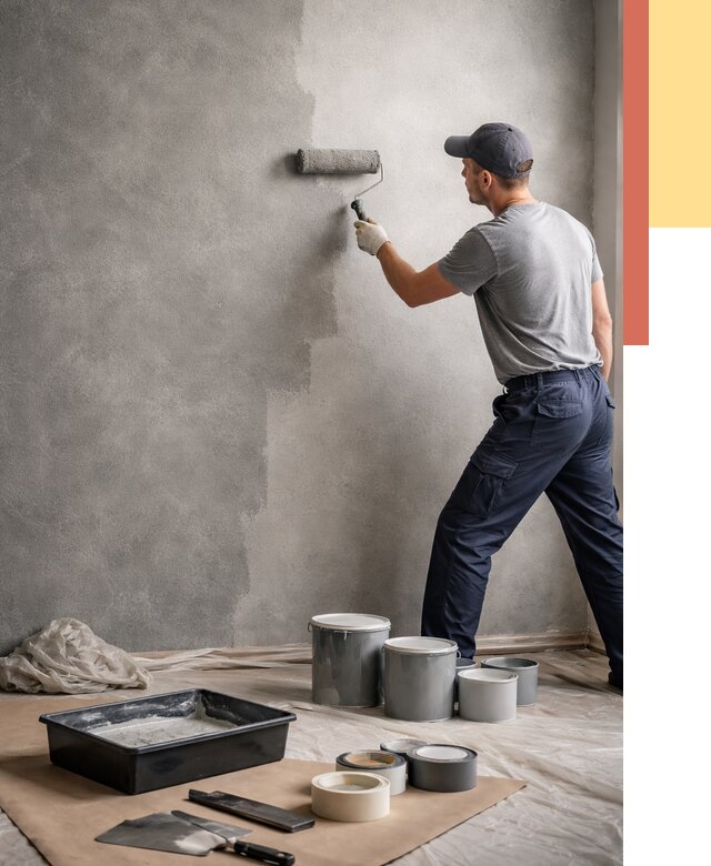 Покраска стен под бетон в Михайловке от 661 руб. за м2 — быстро и недорого | ОТДЕЛОЧНИК-Мхл