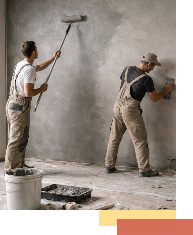 Покраска стен под бетон в Михайловке профессионально и недорого