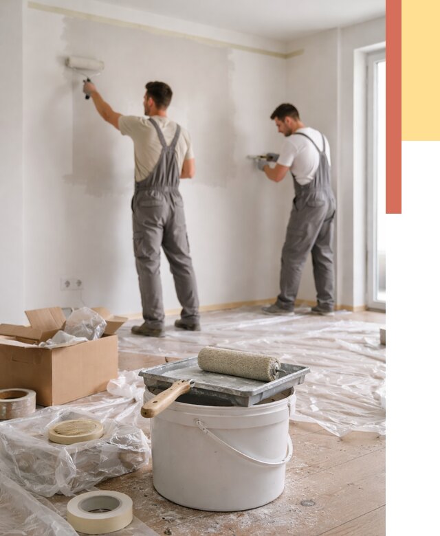 Покраска стен в квартире в Михайловке от 2542 руб/м2 — быстро и недорого | ОТДЕЛОЧНИК-Мхл