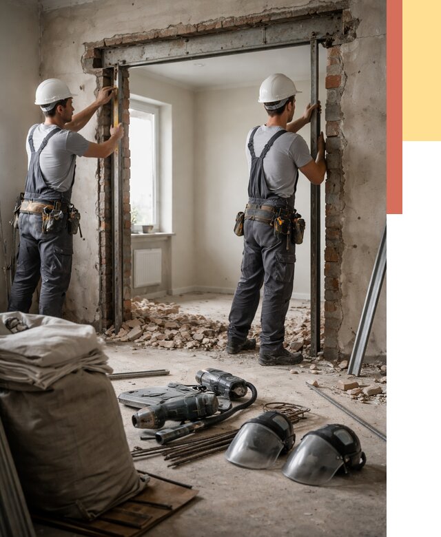 Расширение дверного проема в Михайловке от 12709 руб. под ключ | ОТДЕЛОЧНИК-Мхл