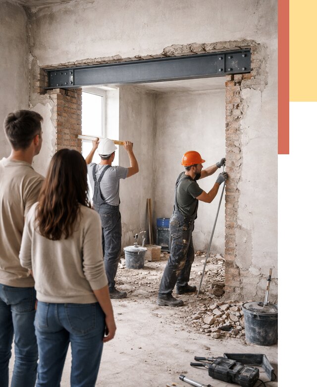 Усиление проема в стене в Михайловке от 9659 руб. — усиление дверного проема металлоконструкцией | ОТДЕЛОЧНИК-Мхл