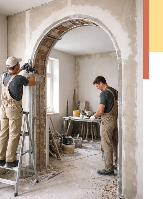 Устройство арочного проема в Михайловке от 9659 руб. под ключ — быстро и недорого | ОТДЕЛОЧНИК-Мхл