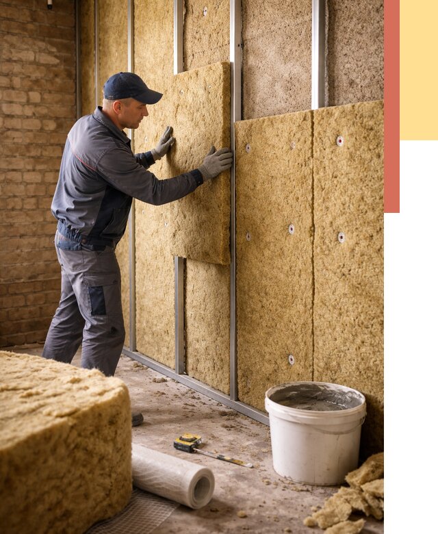 Утепление стен минватой в Михайловке от 1373 руб./м2 — недорого и быстро | ОТДЕЛОЧНИК-Мхл