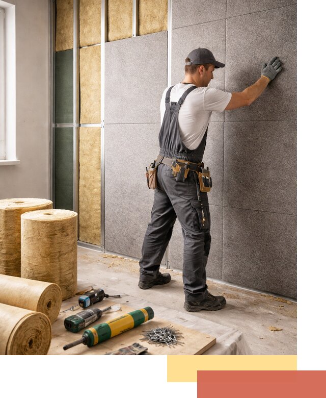 Профессиональная шумоизоляция стен в Михайловке для квартиры и офиса