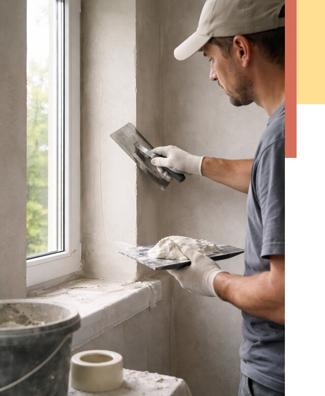 Штукатурка откосов в Михайловке от 4575 руб/м² — услуги и выравнивание под ключ | ОТДЕЛОЧНИК-Мхл