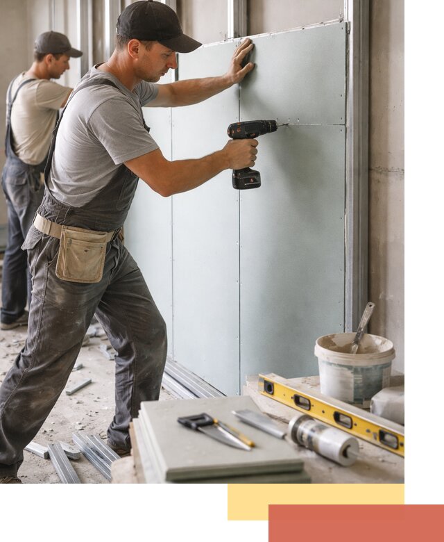 Кладка влагостойких перегородок ПГП в Михайловке