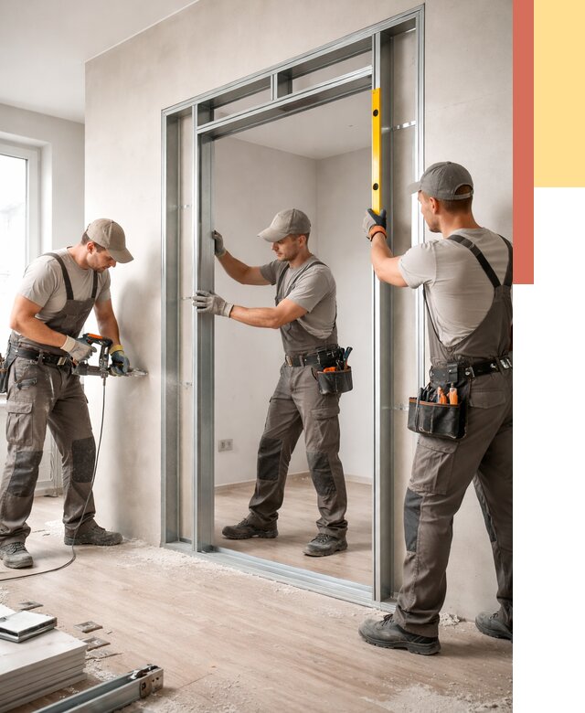 Устройство дверного проема в перегородке в Михайловке от 4575 руб. под ключ | ОТДЕЛОЧНИК-Мхл