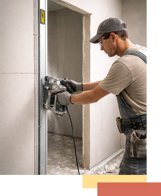 Устройство дверного проема в перегородке в Михайловке