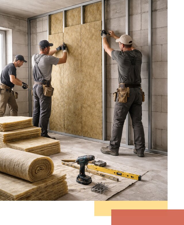 Шумоизоляция перегородок из блоков в Михайловке — монтаж и защита шумоизоляцией