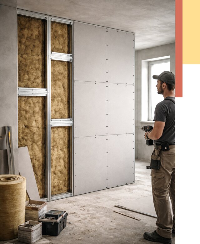 Усиленная перегородка под навеску в Михайловке от 13014 руб. — монтаж под ключ | ОТДЕЛОЧНИК-Мхл