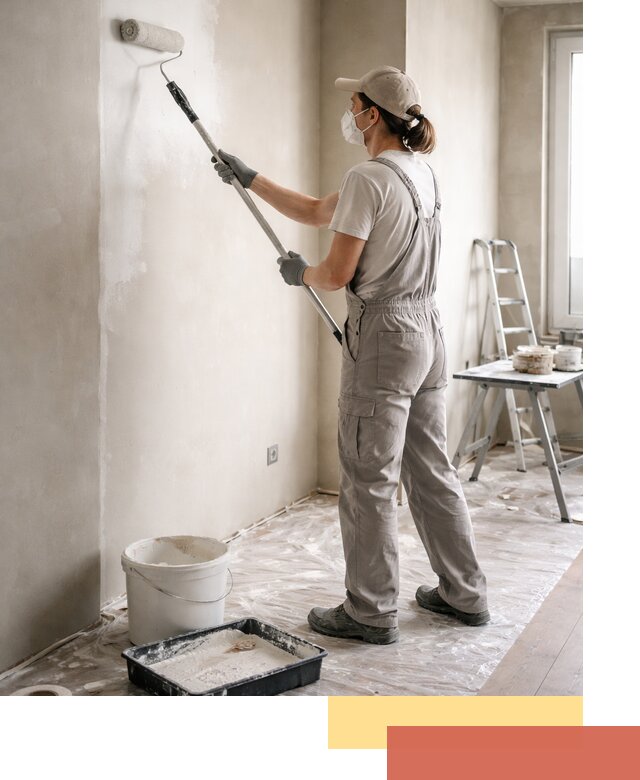 Покраска перегородок из гипсокартона в Михайловке качественно и недорого