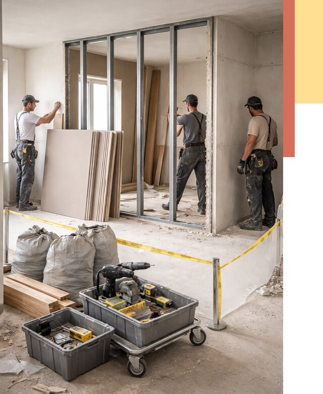 Перенос гипсокартонной перегородки в Михайловке под ключ от 4575 руб. | Демонтаж и монтаж – ОТДЕЛОЧНИК-Мхл